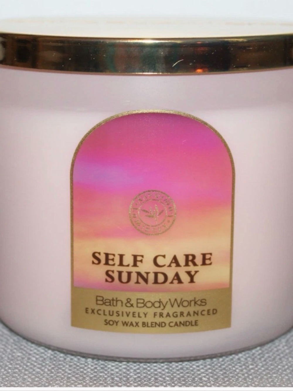 Bath & Body Works Self Care Sunday Candle - Pink Large NEW